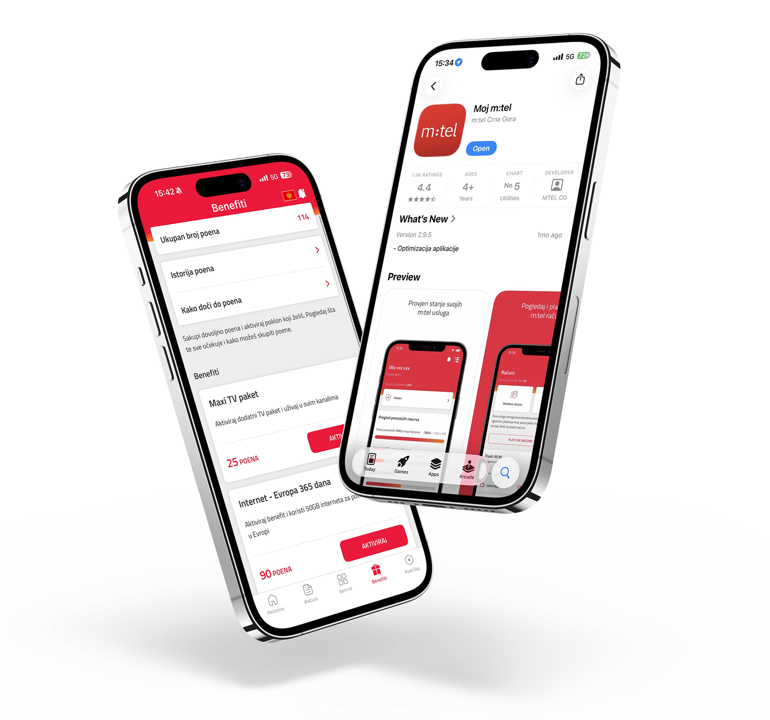 Moj m:tel app na iPhone